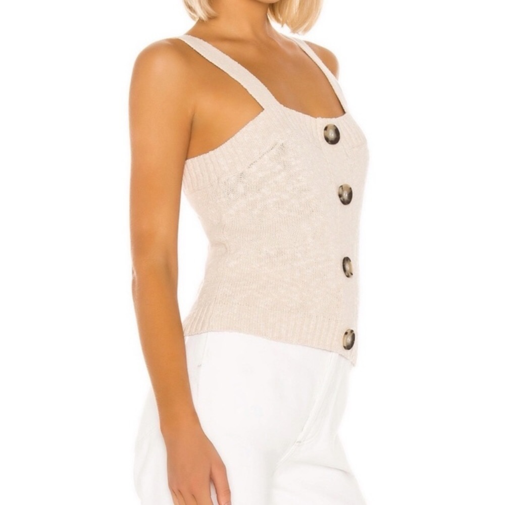 525 America knit tank with buttons